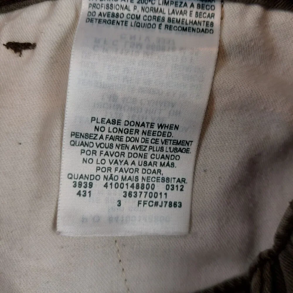 Levis Cargo Shorts Mens 31 (Fit 32) Olive Green Baggy White Tab Utility Hiking